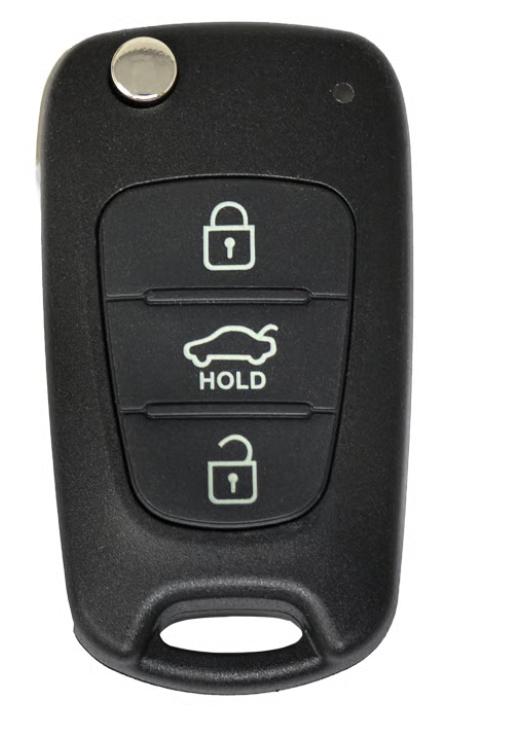 Hyundai flipp nøkkel med 3 knapper