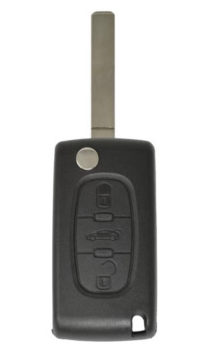 Peugeot / Citroën 3-knapper bagasjeromsknapp uten batteriholder