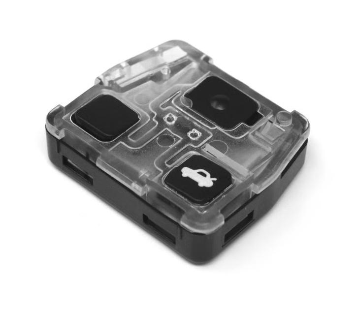 Toyota knappmodul med nye gummiputer til 3 knapper.